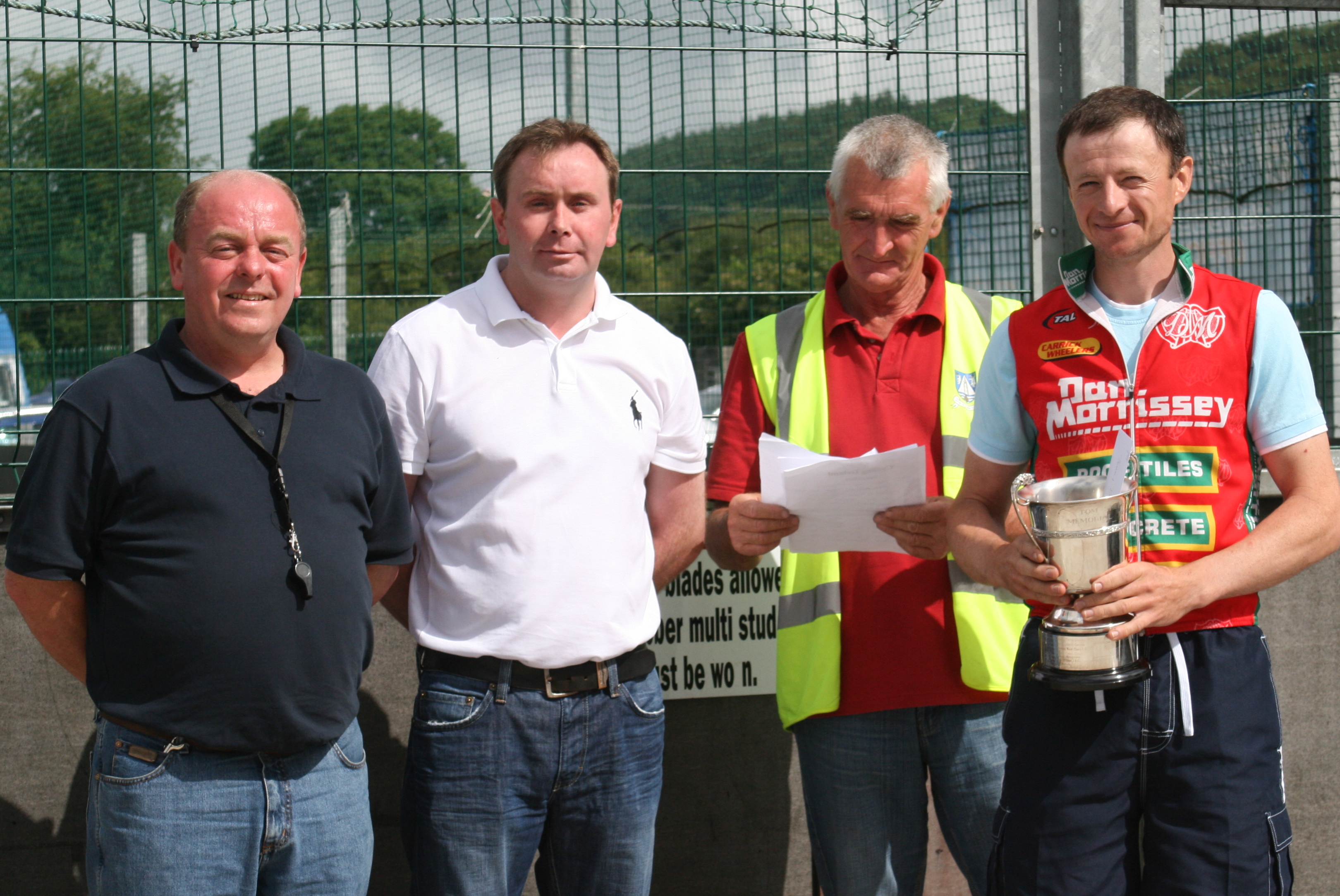 Club Secretary Paul Lonergan presenting the prizes